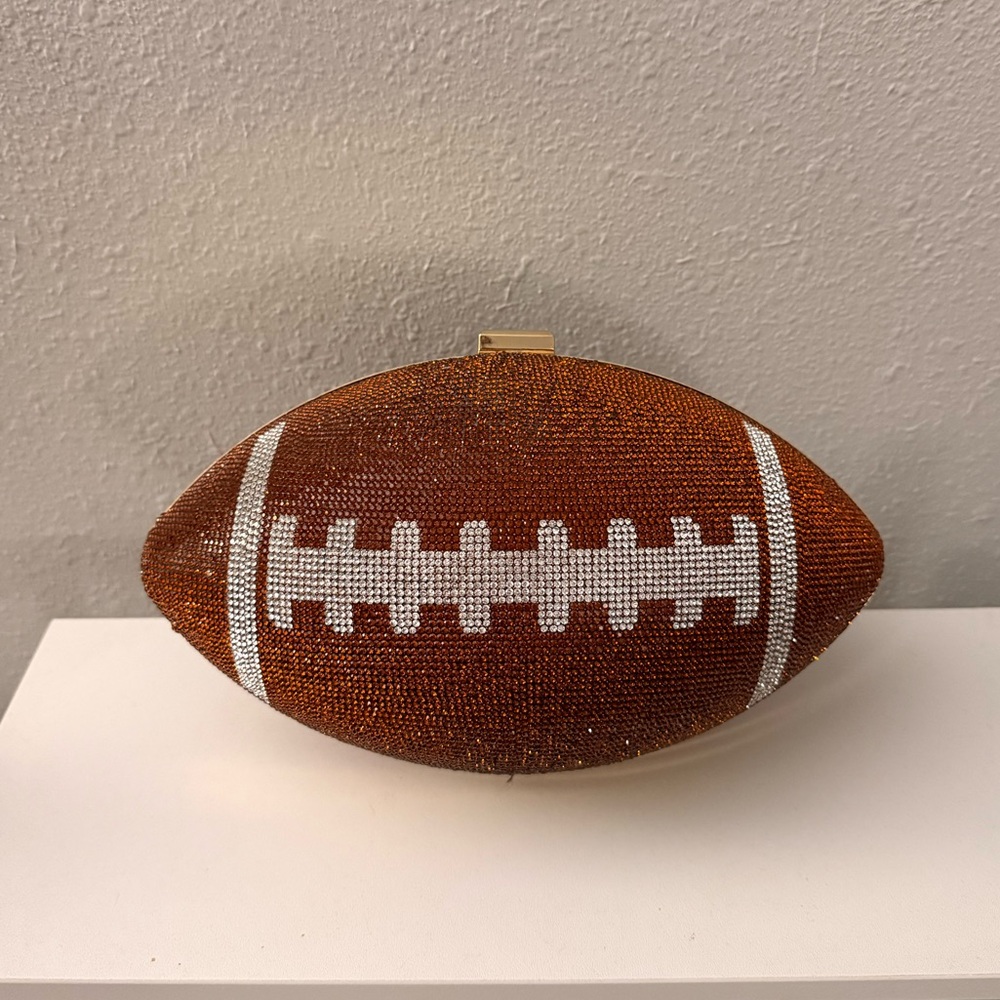 Rhinestone Football Clutch